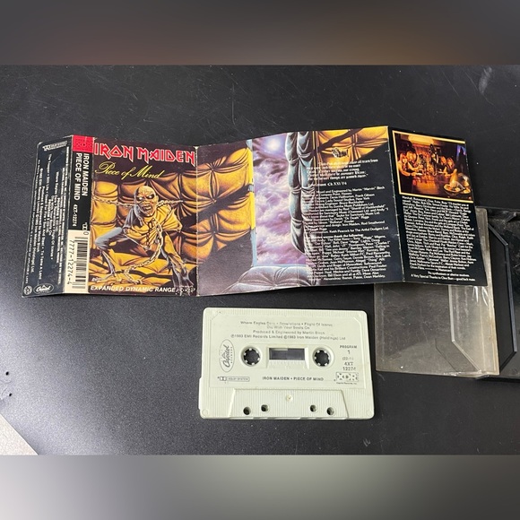 Iron Maiden Piece Of Mind Cassette Tape 1983 Expanded Dynamic Range Vintage Rock - Picture 2 of 4
